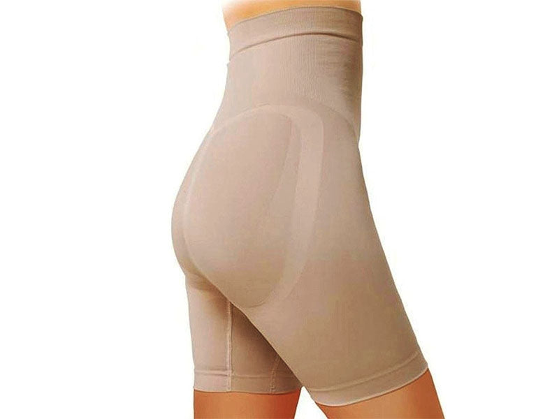Violin Seamless Push-Up Shaping Shorts with Silicone Non-Slip Waistband - Tan