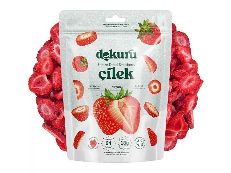 Dokuru Strawberry Dried Fruit Chips 18g - Crispy Freeze-Dried Snack