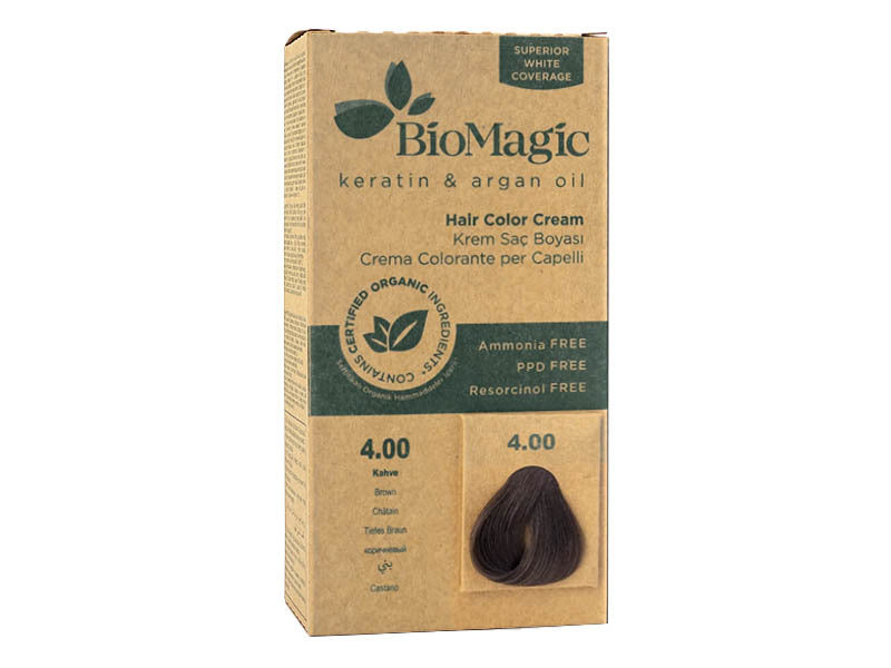 BioMagic Organic Hair Color Natural Brown 400
