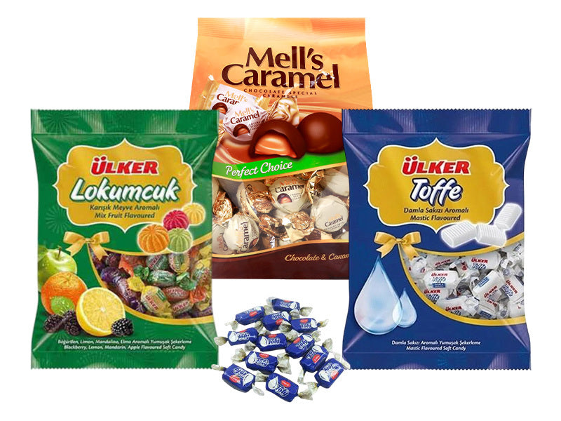 Turkish Mastic Delight with Caramel - Authentic Lokum Sweets