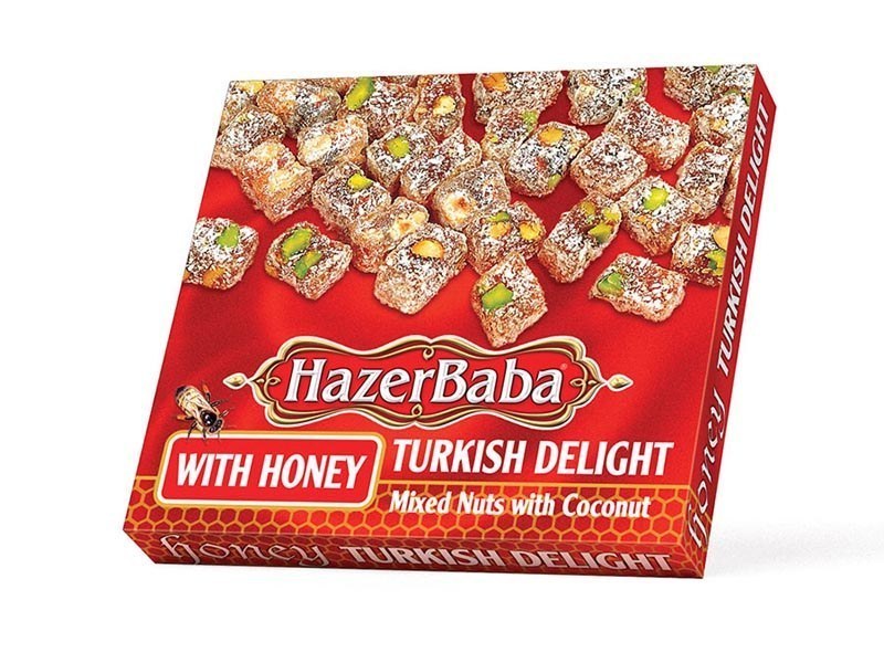 Mixed Nuts with Honey & Coconut Turkish Delight 250g