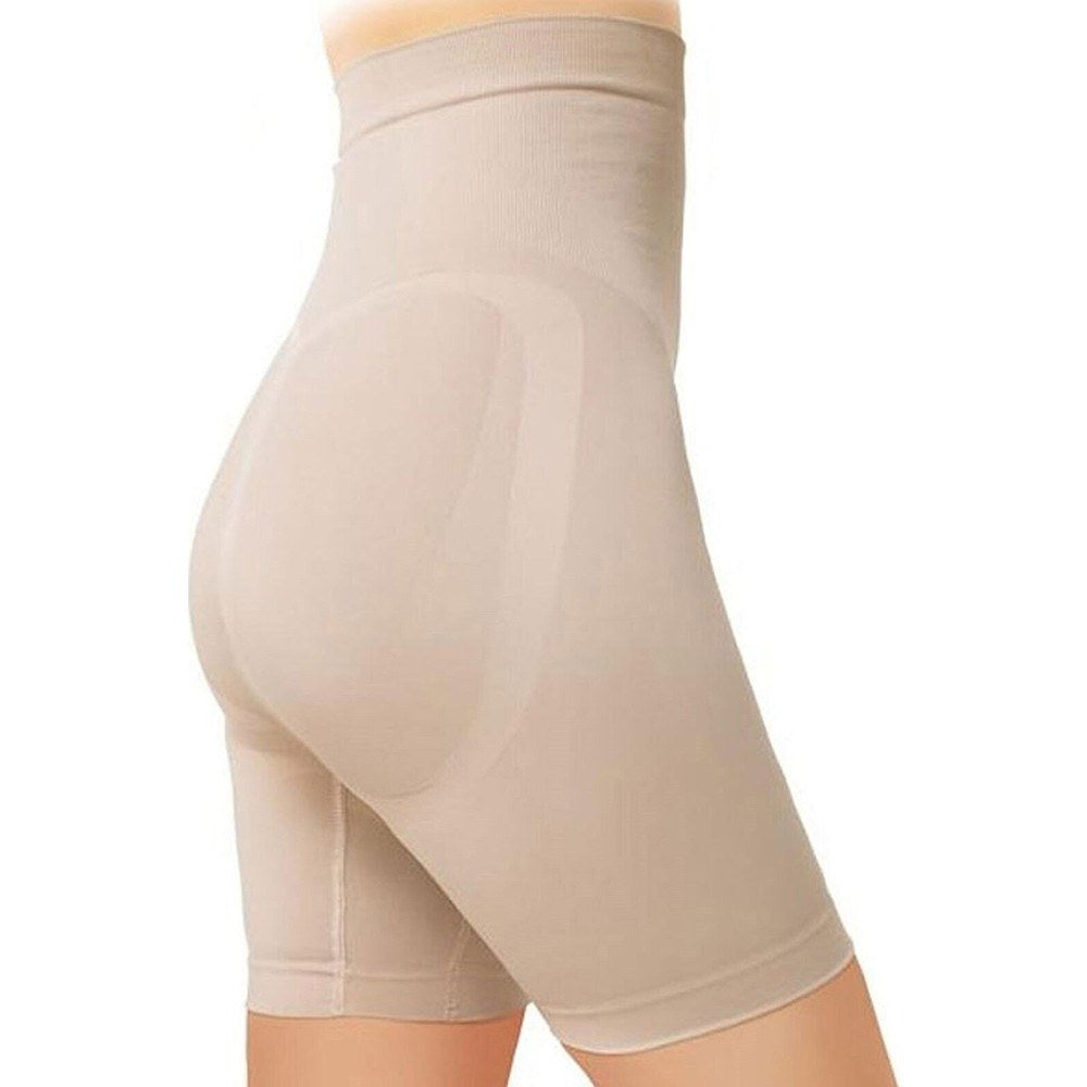 Violin Seamless Push-Up Shaping Shorts with Silicone Non-Slip Waistband - Tan