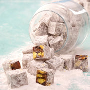 Lokum Atolyesi Double Roasted Pistachio Mini Turkish Delight with Powdered Sugar 500 g