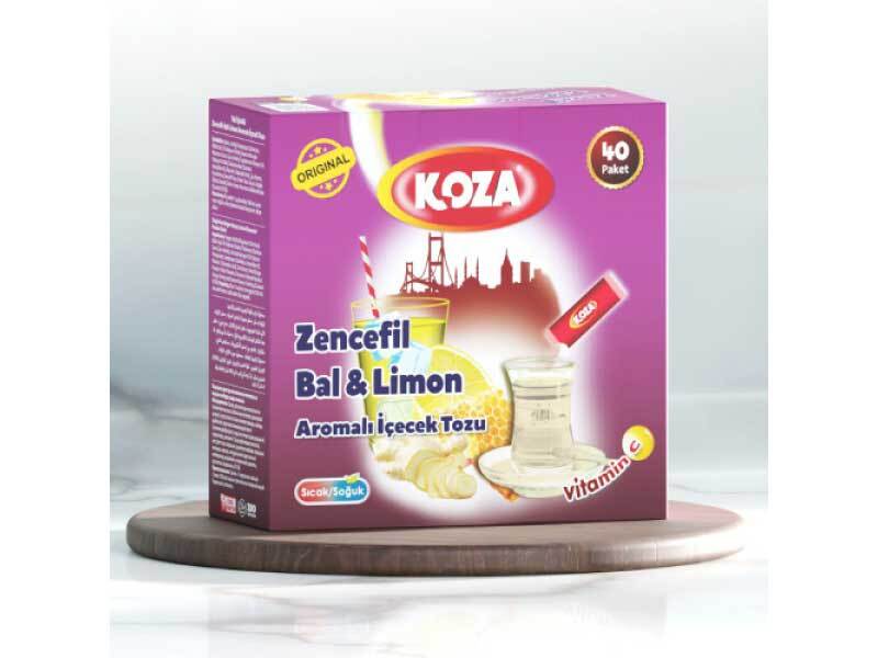 Ginger Honey Lemon Flavored Powder Drink Sachets (50 Pack)