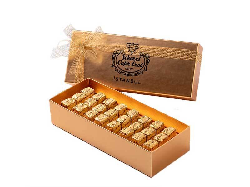 Sekerci Cafer Erol Gold Istanbul Milk Chocolate Wafer Box 24 Pieces