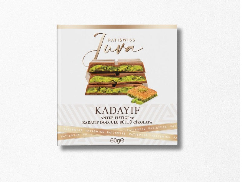 Patiswiss Dubai Chocolate Bar with Pistachios and Kataifi - 60g