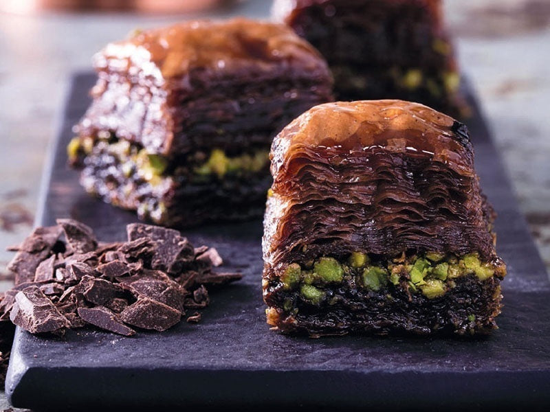 Pistachio Chocolate Baklava