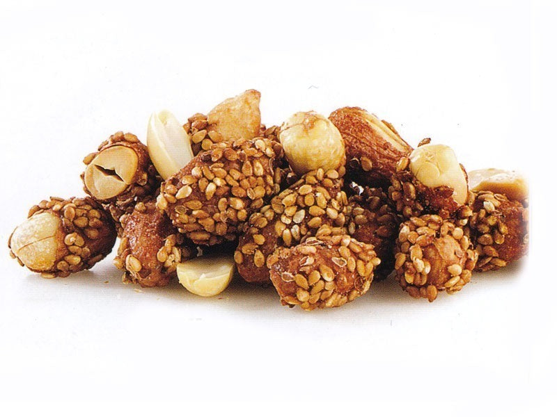 Roasted Peanuts with Sesame Seeds - Crunchy Snack Mix