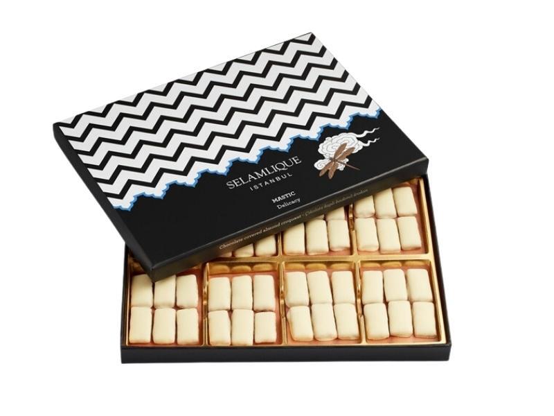 Selamlique Mastic Delicacy 340g Chocolate-Covered Almond Croquants
