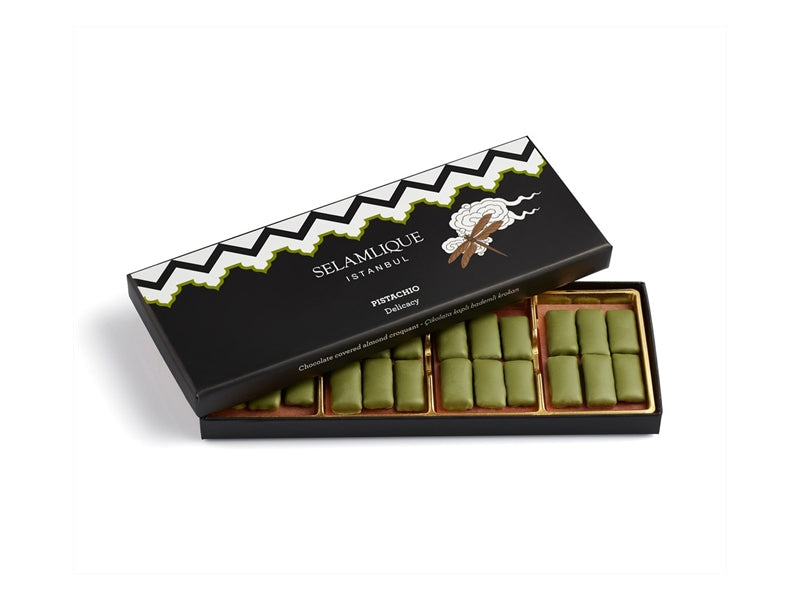 Selamlique Pistachio Delicacy 170g Chocolate-Covered Almond Croquants