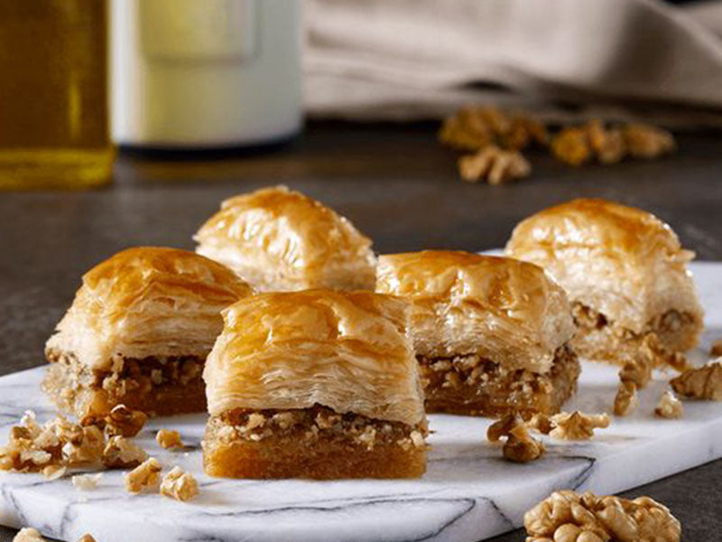Walnut Baklava - Crispy Phyllo Pastry with Premium Walnuts