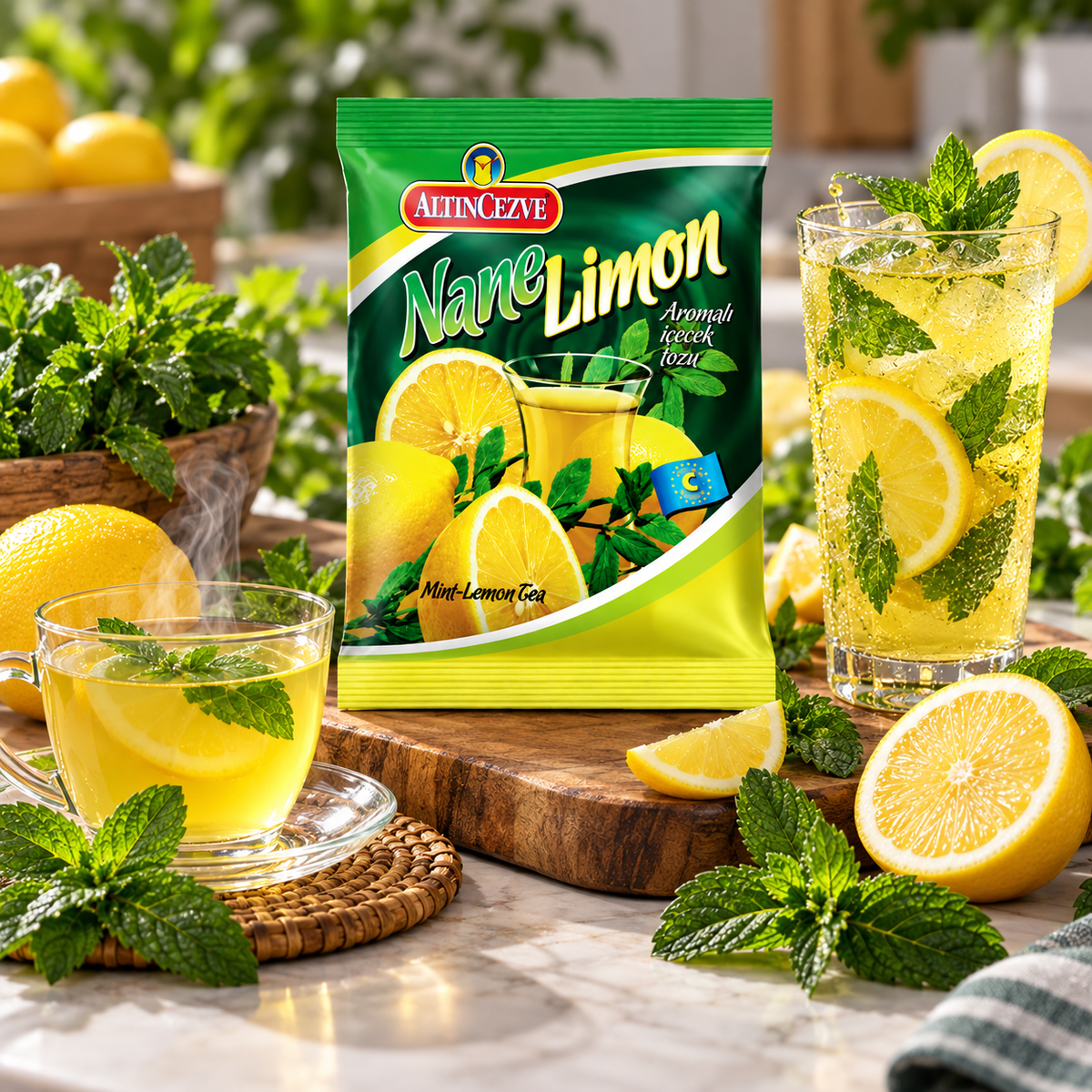 Altıncezve Mint & Lemon Flavored Instant Drink Powder - 250g