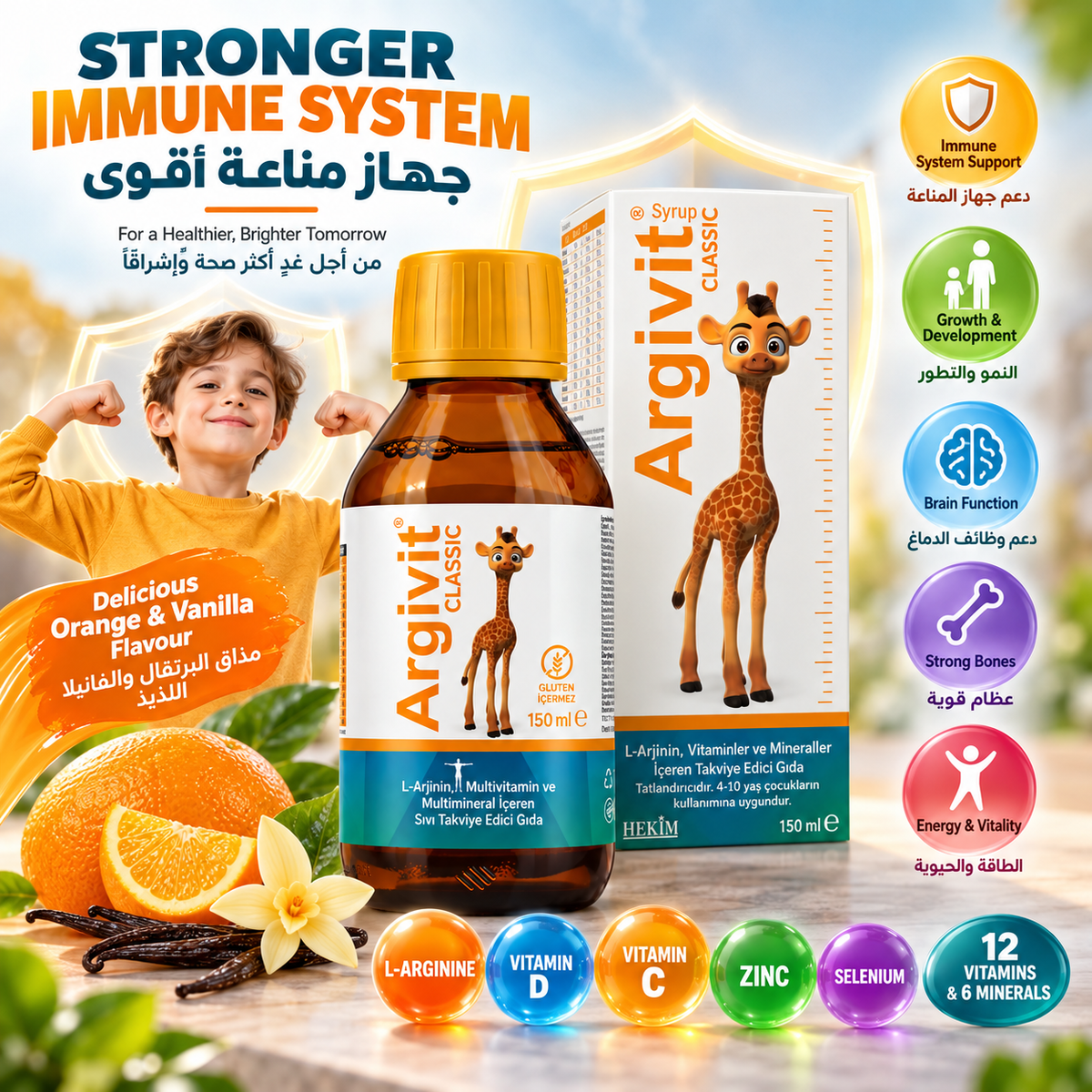 Argivit Classic L-Arginine Liquid Vitamin & Mineral Supplement - 3 Pack