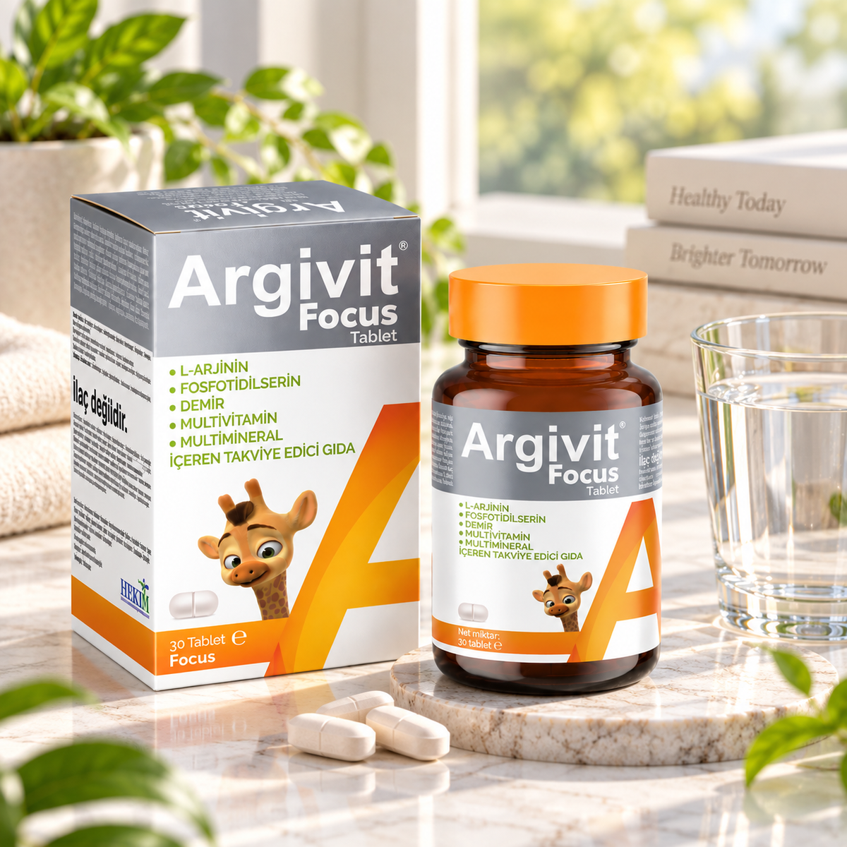 Argivit Focus Daily Multivitamin Tablets with 12 Vitamins, 6 Minerals & Iron