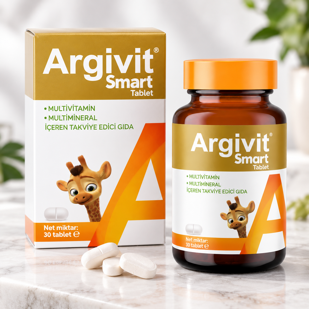 Argivit Smart 13 Vitamins & 7 Minerals Supplement with L-Arginine - 30 Tablets
