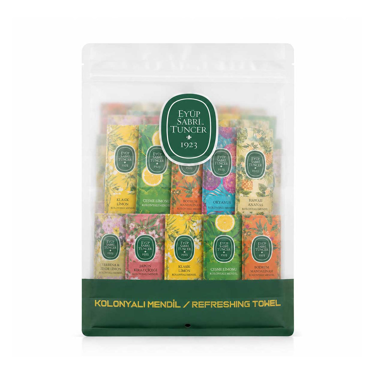 Eyup Sabri Tuncer Assorted Cologne Wipes 150 Count - 65% Alcohol
