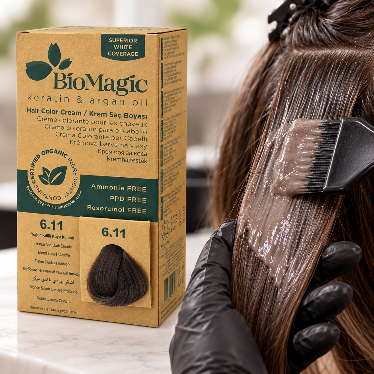 BioMagic 6.11 Intensive Dark Blonde Permanent Hair Color Kit - 60 ml