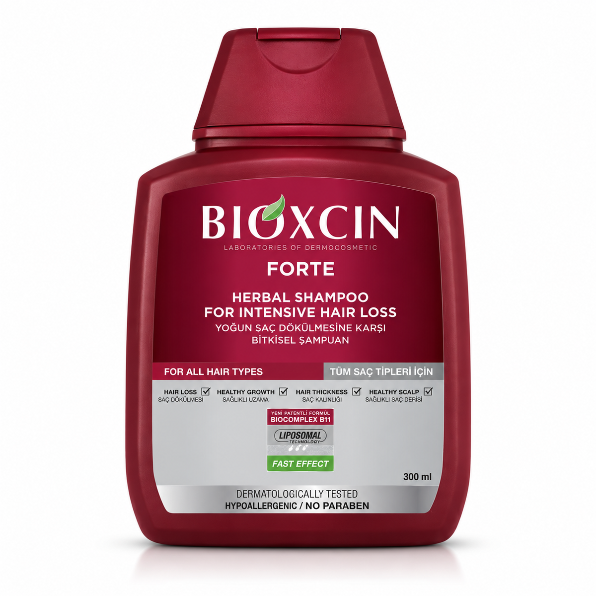 Bioxcin Forte Anti-Hair Loss Shampoo for All Hair Types - 300 ml
