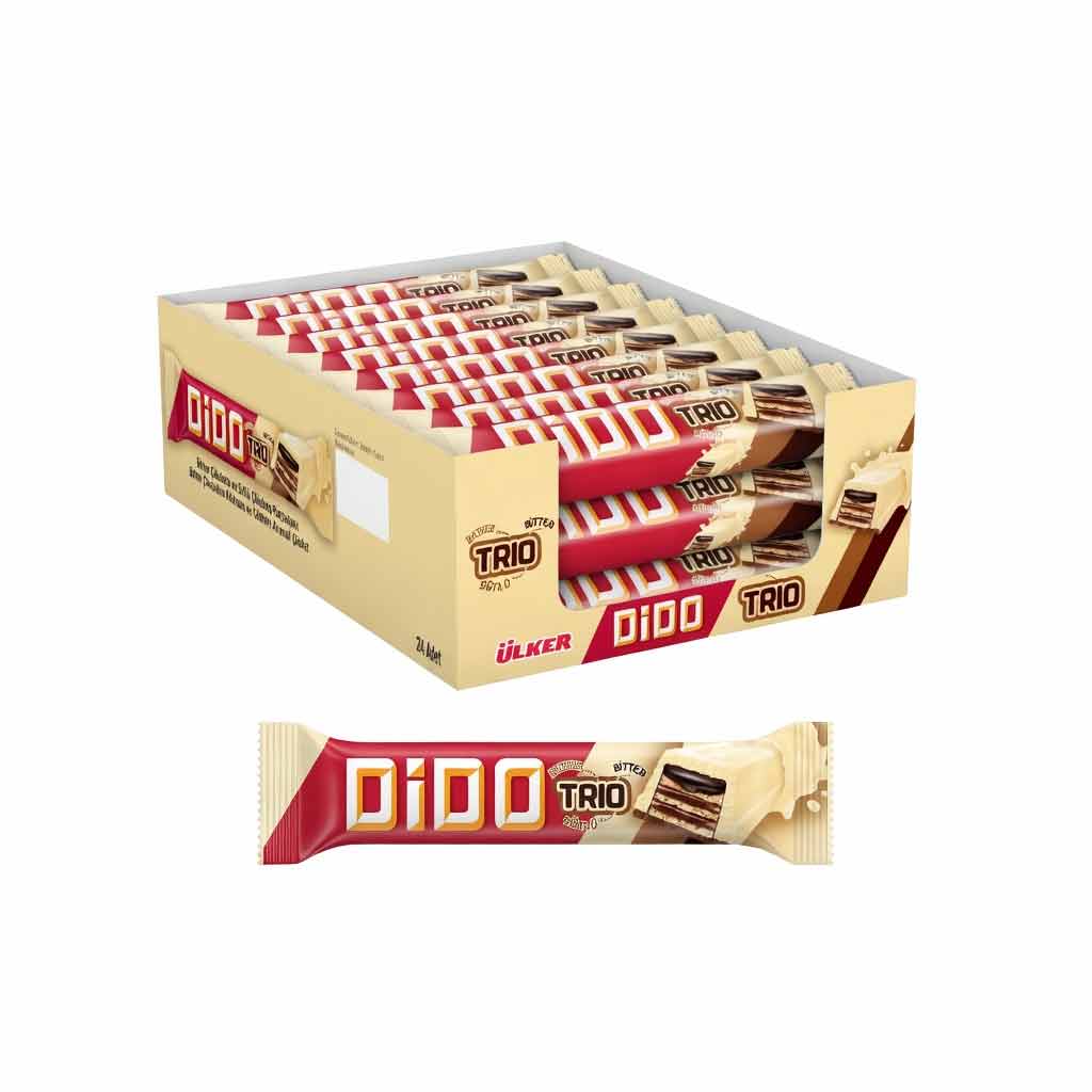Ulker Dido Trio White & Milk Chocolate Wafer Bar 36.5g