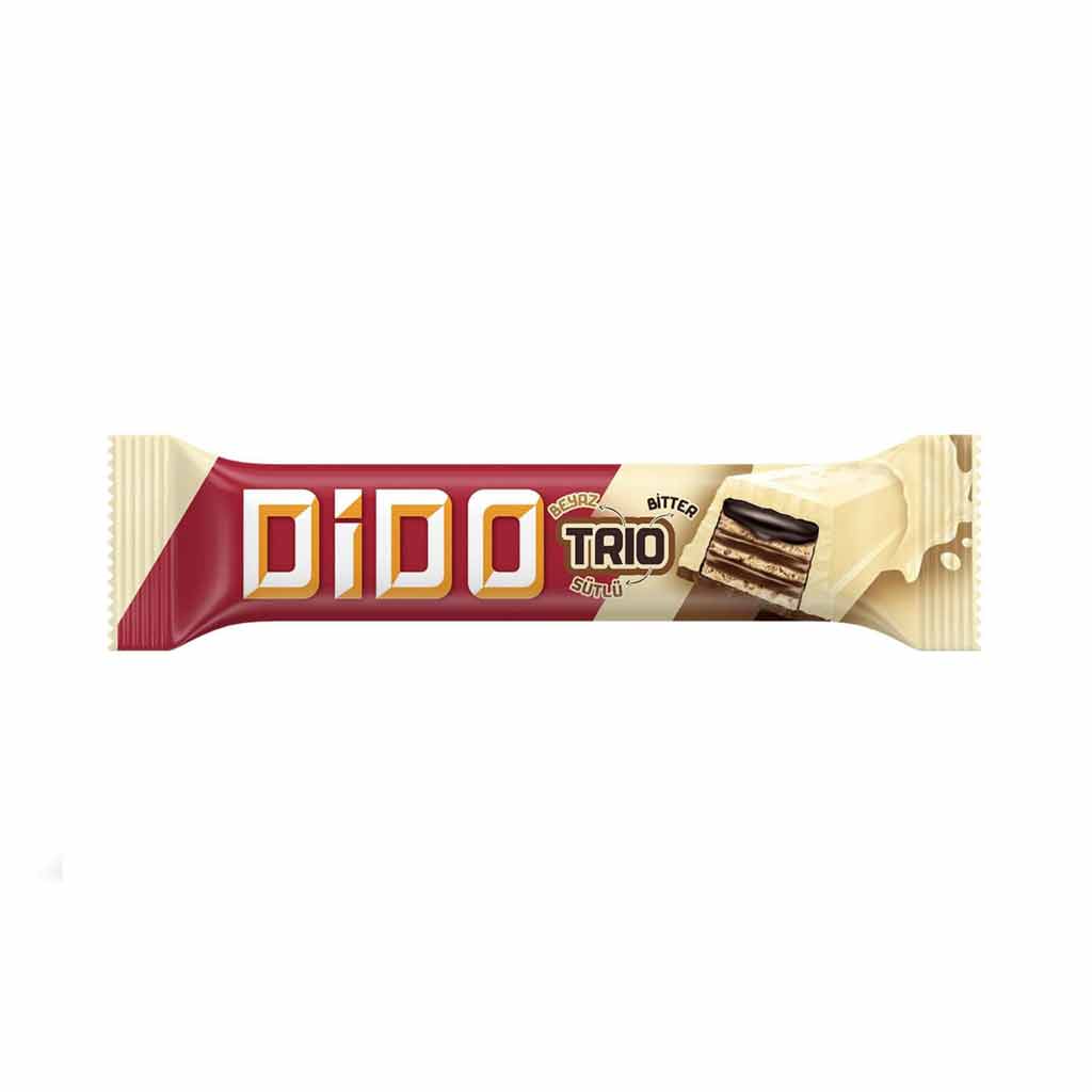 Ulker Dido Trio White & Milk Chocolate Wafer Bar 36.5g