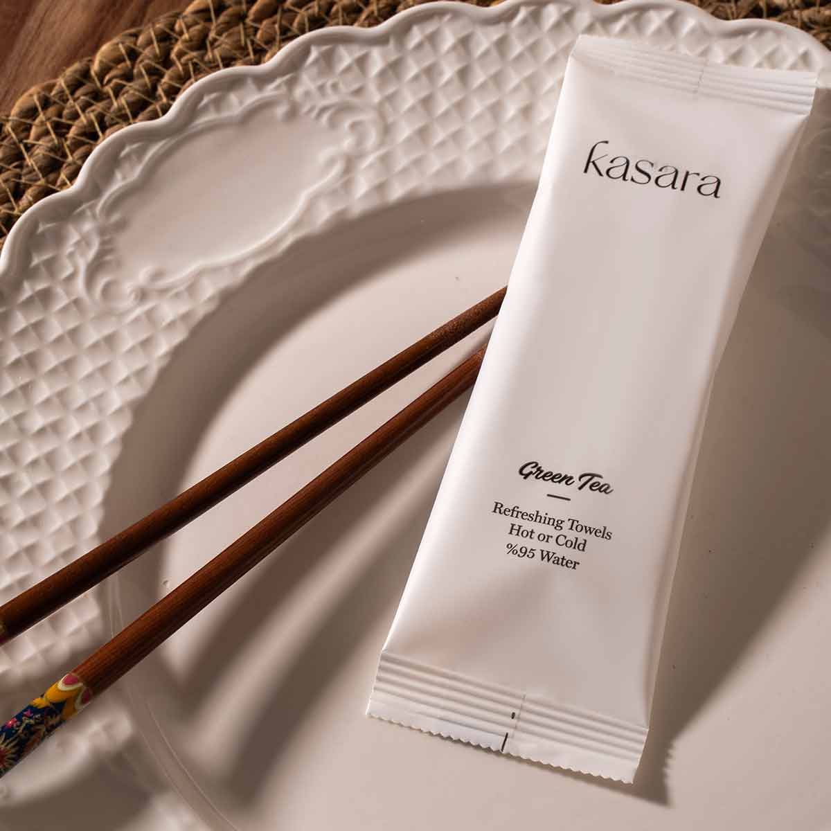 Kasara Green Tea Scented Towel Alcohol-Free - Hot or Cold Use