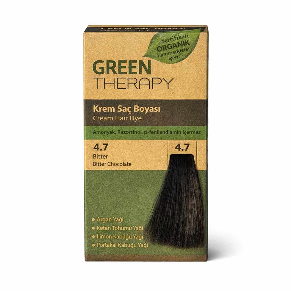 Green Therapy Hair Dye 4.7 Bitter Brown Ammonia-Free