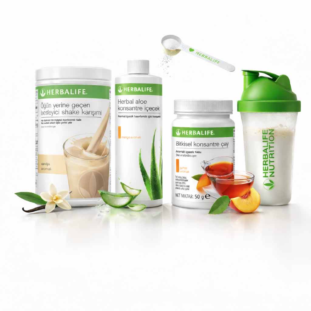 Herbalife Nutrition Drink Mix Starter Set – Formula 1, Herbal Tea & Aloe with Shaker