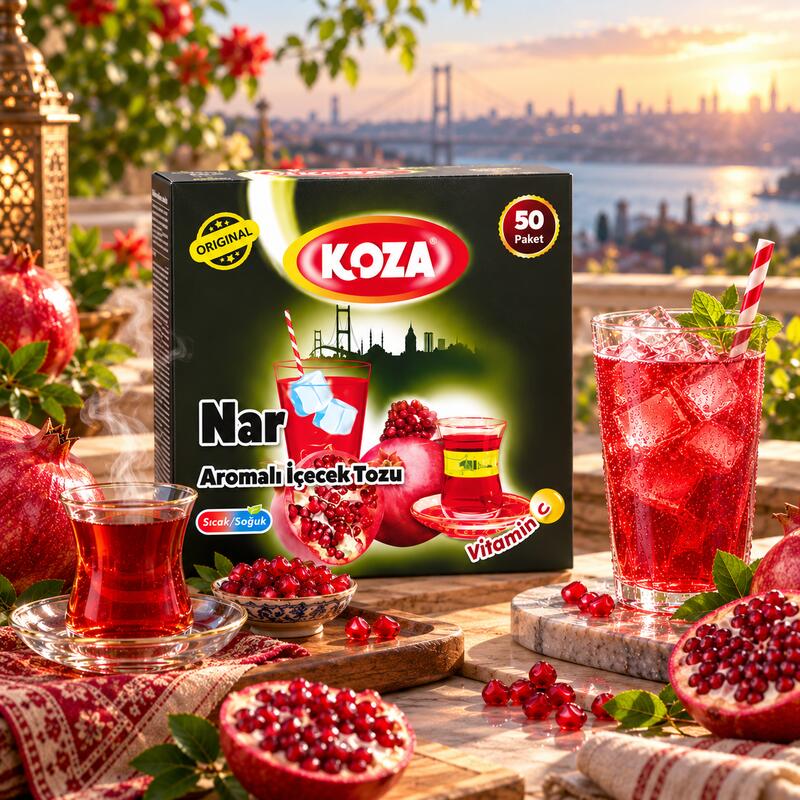 كوزا مسحوق مشروب بنكهة الرمان - 50 ظرف 