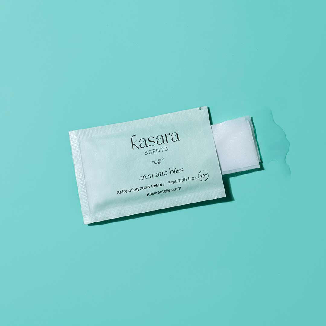 مناديل كسارا Kasara Aromatic Bliss لليدين برائحة الحمضيات - 60 قطعة