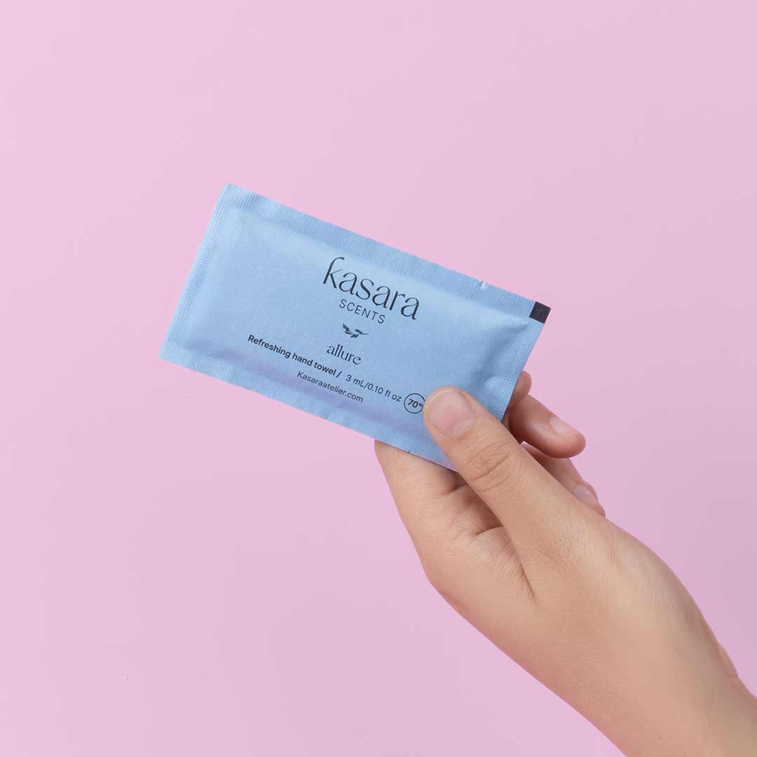 مناديل كسارا Kasara Allure لليدين برائحة الليمون والبرغموت - 60 قطعة