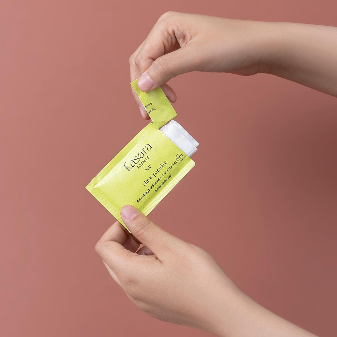 Kasara Citrus Paradise Scented Hand Wipes Lime Fruit - 60 Pack