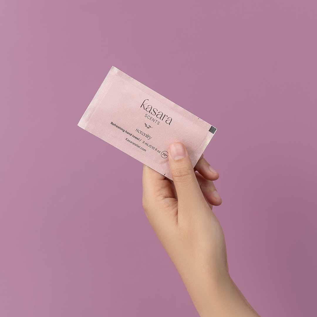 Kasara Serenity Scented Hand Wipes Warm Musk - 60 Pack