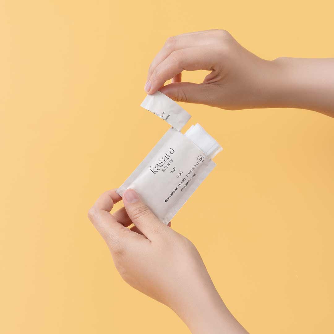 Kasara Oud Scented Hand Wipes Oud Fragrance - 60 Pack