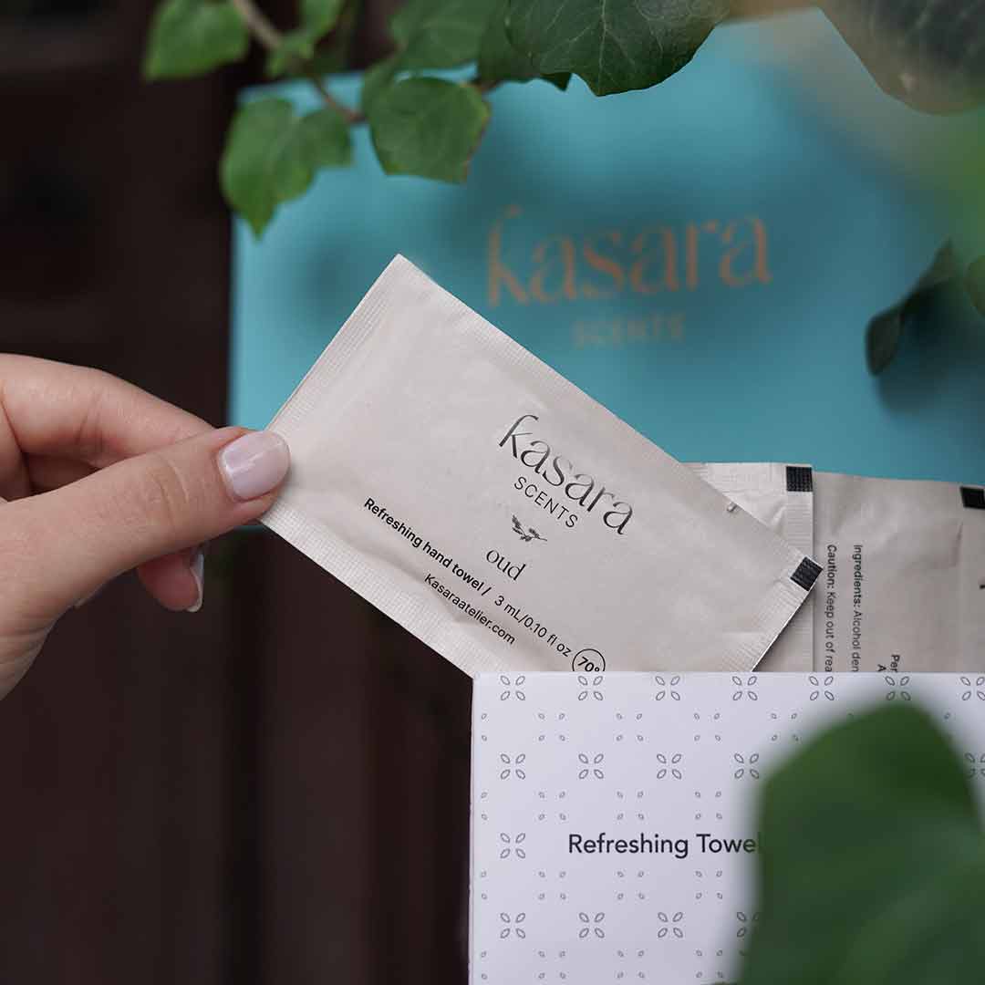 Kasara Oud Scented Hand Wipes Oud Fragrance - 60 Pack