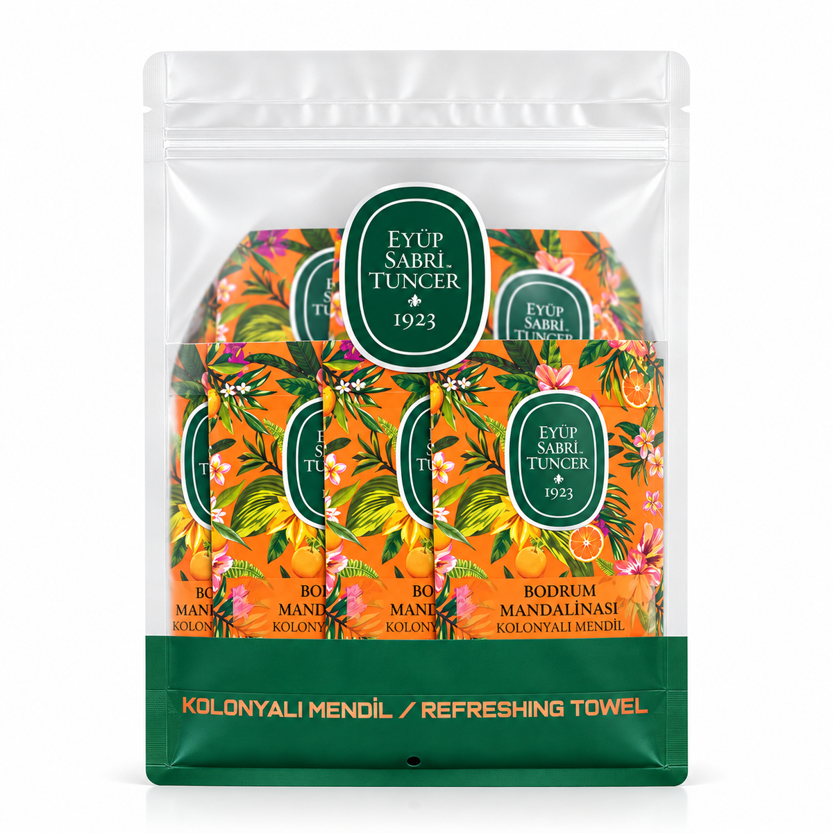 Eyüp Sabri Tuncer Bodrum Tangerine Large Cologne Wipes - 50 Pack