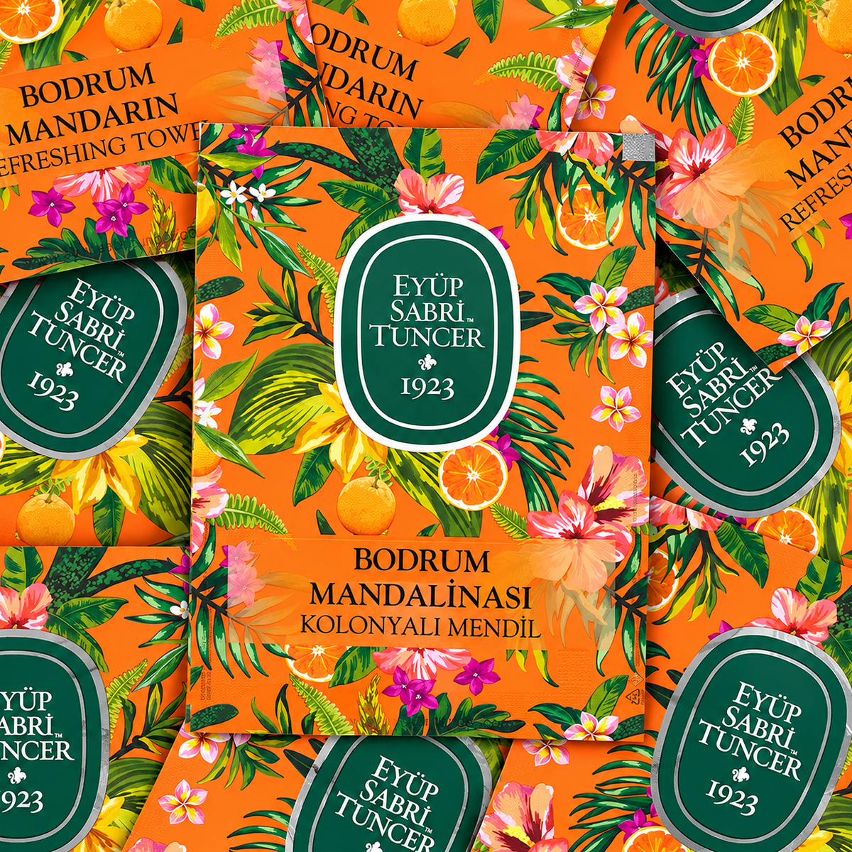 Eyüp Sabri Tuncer Bodrum Tangerine Large Cologne Wipes - 50 Pack