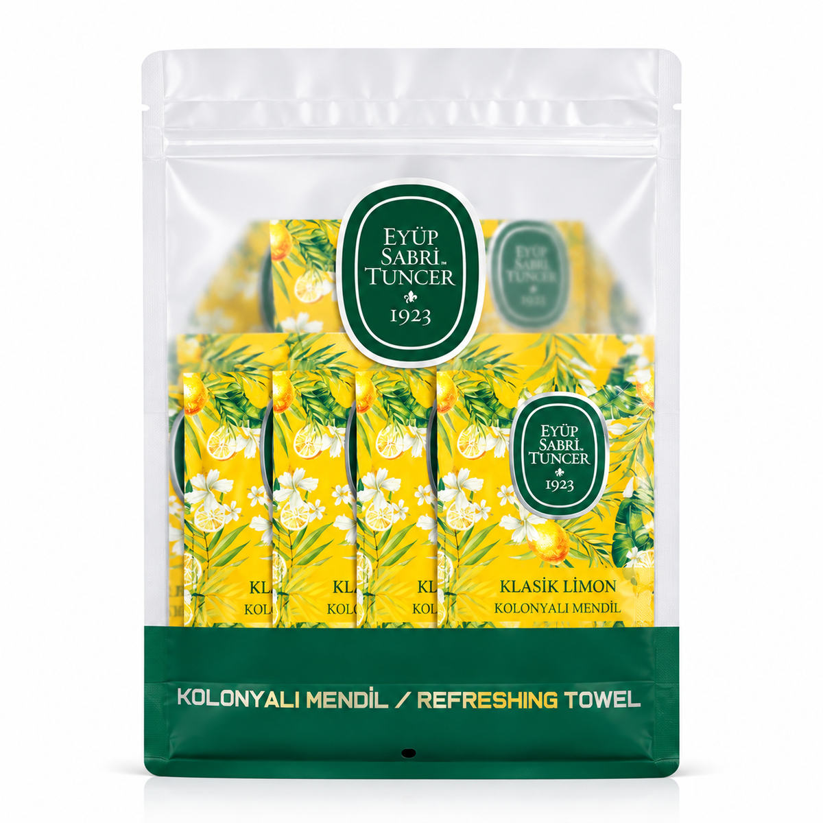 Eyüp Sabri Tuncer Classic Lemon Large Cologne Wipes - 50 Pack