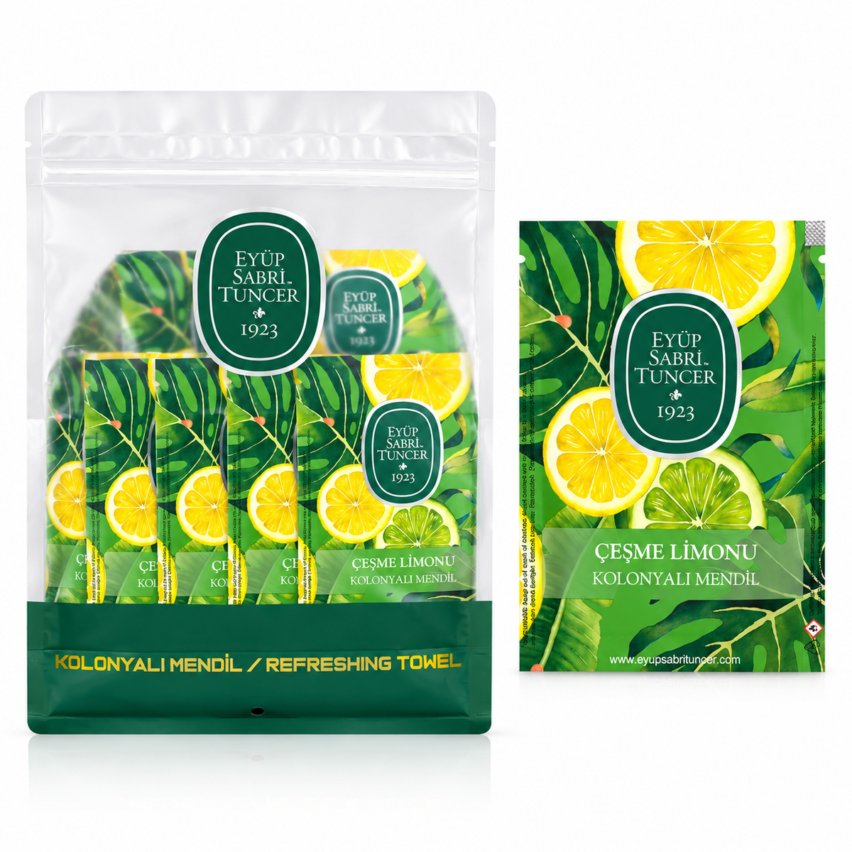 Eyüp Sabri Tuncer Cesme Lemon Large Cologne Wipes - 50 Pack