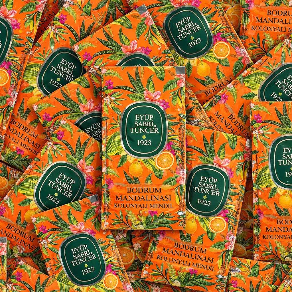 مناديل أيوب صبري Eyup Sabri Tuncer Bodrum Tangerine المعطرة والمنعشة - 150 قطعة