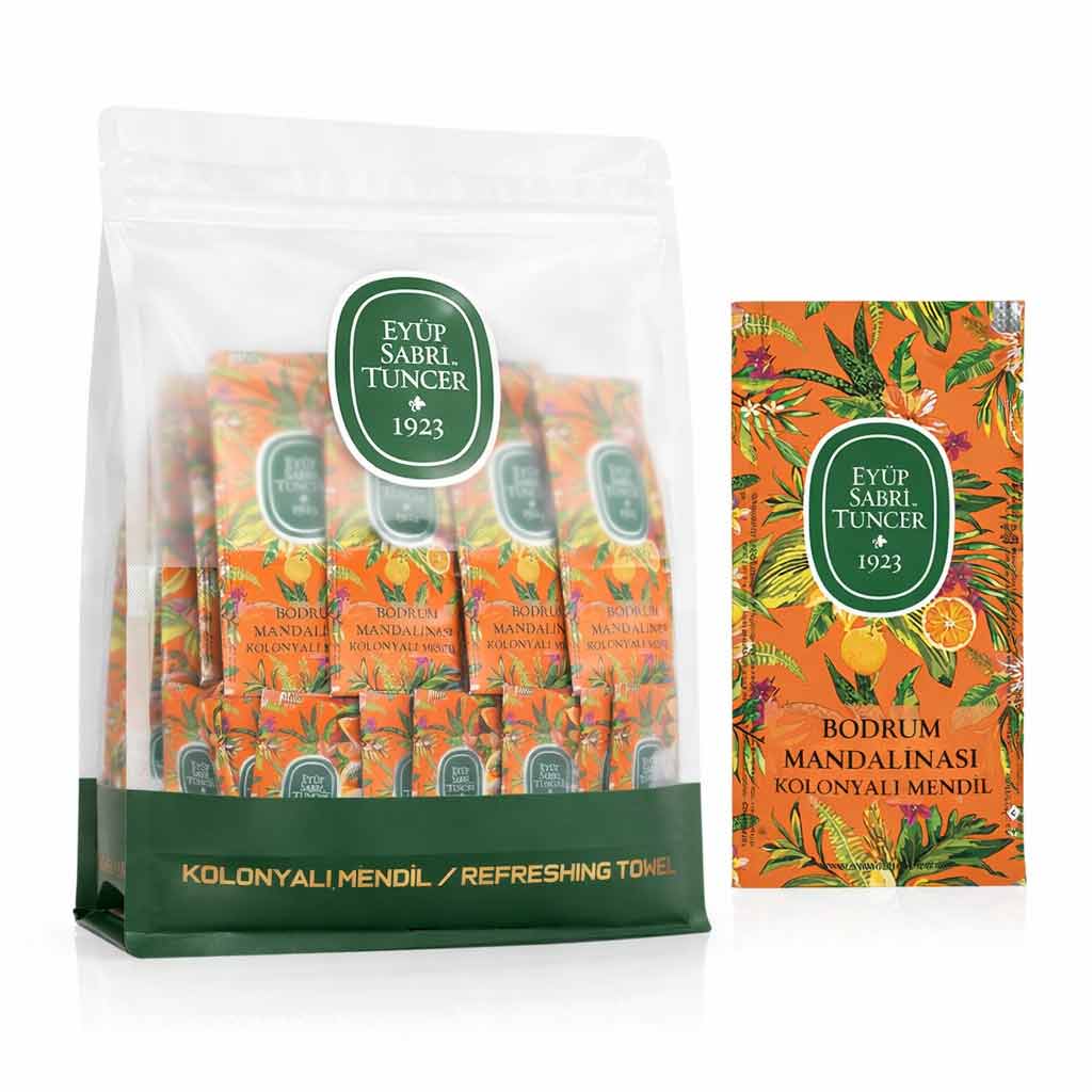 مناديل أيوب صبري Eyup Sabri Tuncer Bodrum Tangerine المعطرة والمنعشة - 150 قطعة