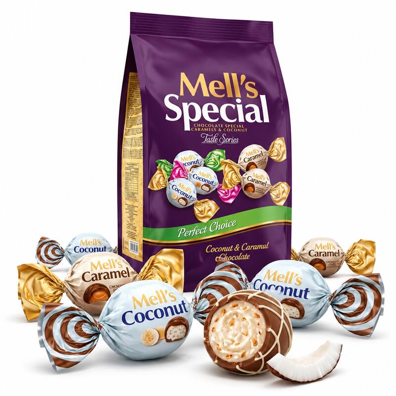 Mell's Special Mix Milk Chocolate with Caramel Pieces & Coconut Flakes – 330 g