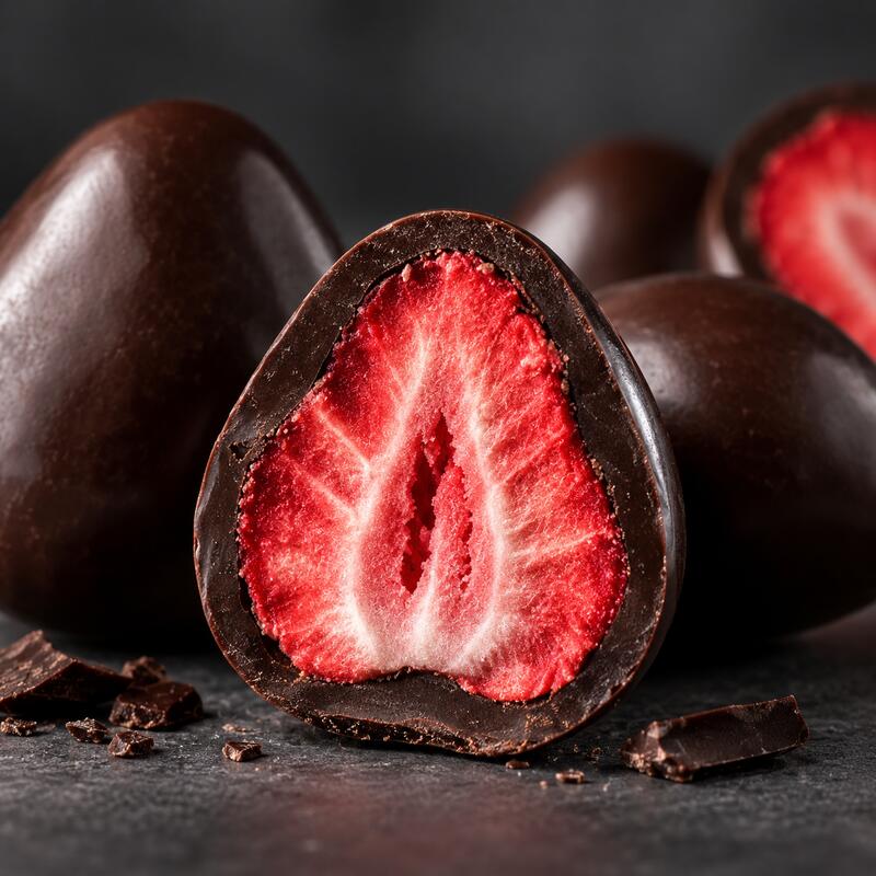 Patiswiss Dark Chocolate Strawberry Dragees – 80 g