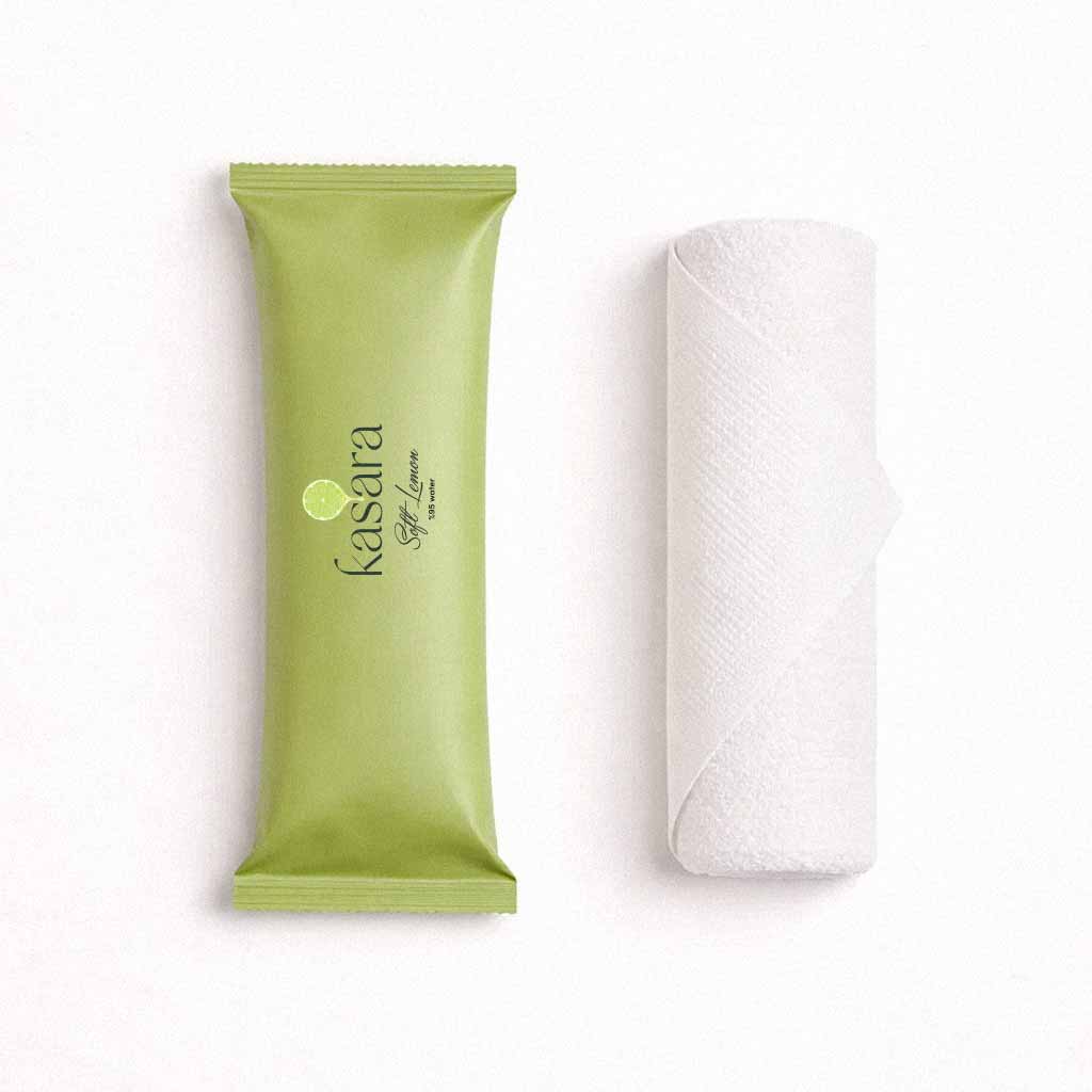 منشفة كسارا Kasara Soft Lime المبللة المعطرة خالية من الكحول - ساخنة أو باردة