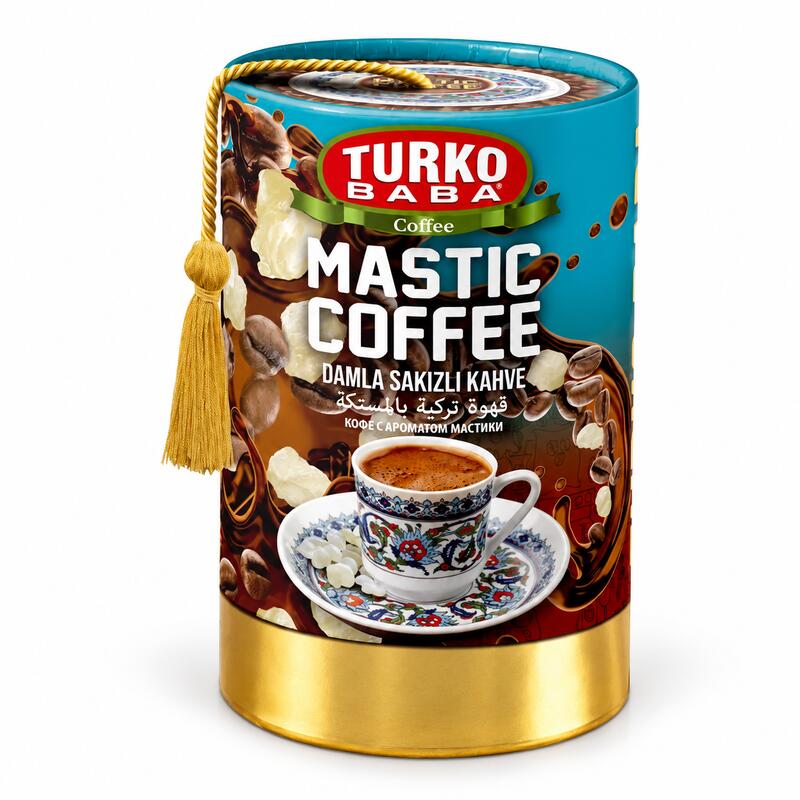 Turko Baba Turkish Coffee with Mastic Flavor, Fine Grind, 200g