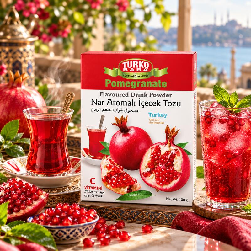 Turku Baba Turkish Pomegranate Flavored Drink Mix, Sugar-Free, 100g