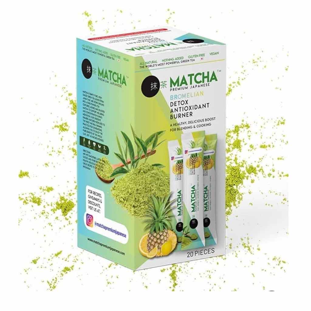 Premium Japanese Matcha Pineapple Flavored Tea Sachets 20 x 10g