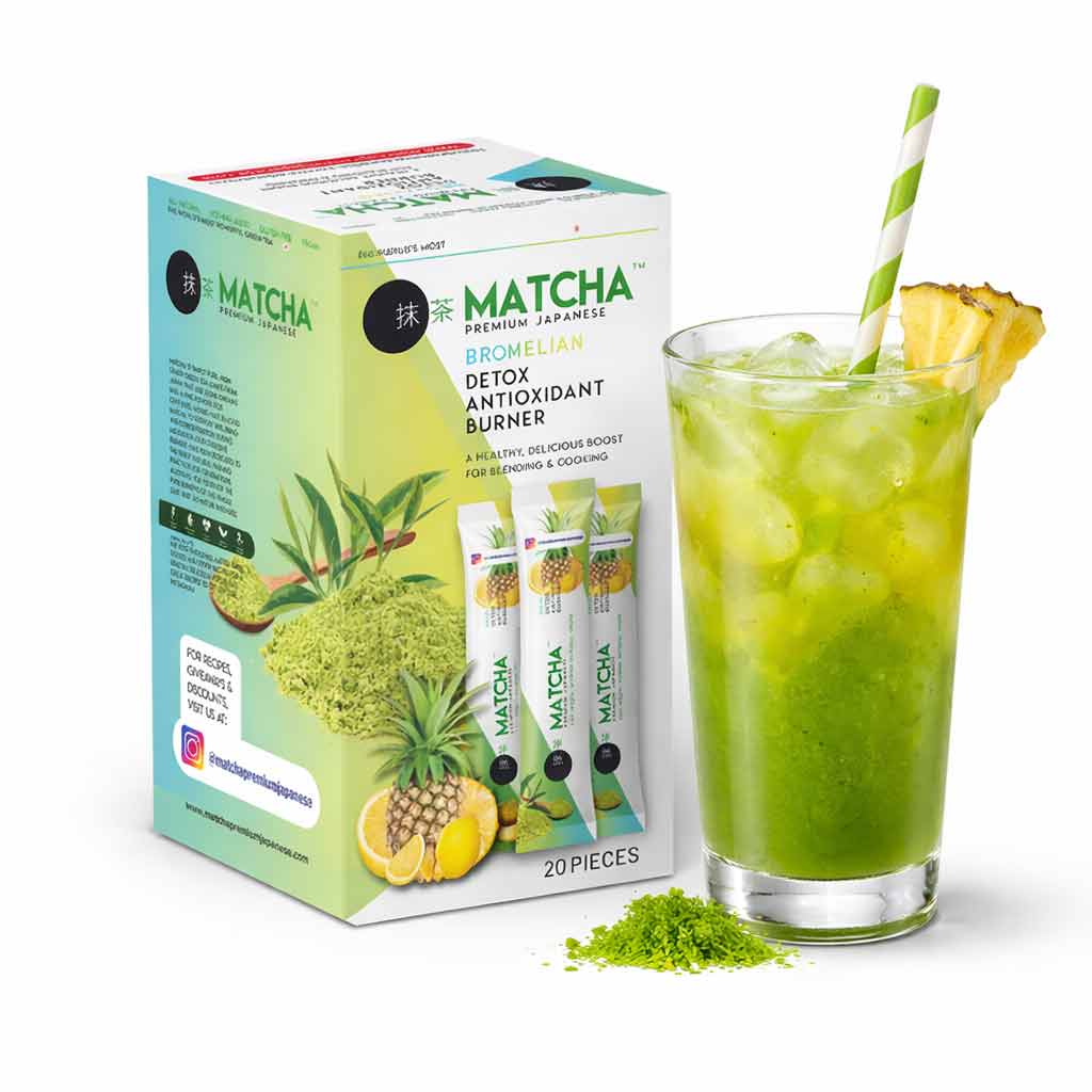 Premium Japanese Matcha Pineapple Flavored Tea Sachets 20 x 10g