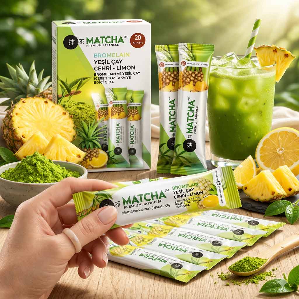 Premium Japanese Matcha Pineapple Flavored Tea Sachets 20 x 10g