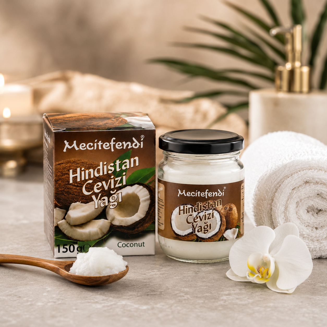 Mecitefendi Cold-Pressed 100% Coconut Oil (Cocos nucifera) – 150g