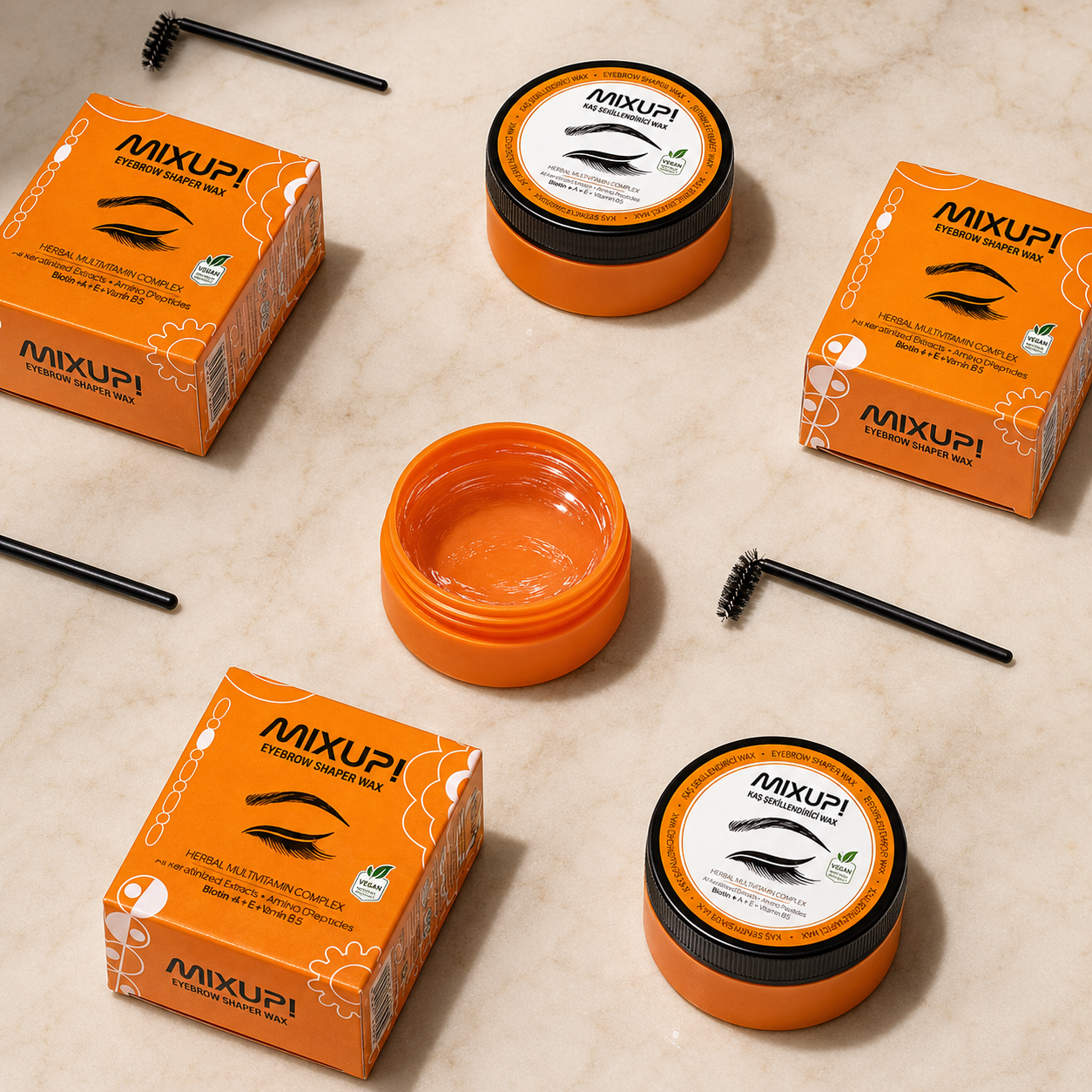 Mixup Nourishing Eyebrow Wax for Shaping and Styling